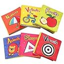 TOP BRIGHT Soft Books for Babies, Baby Toys 6 to 12 Months Girls, Crinkle Books for Infants 1 Year Old (Pack of 6)