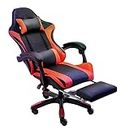 Gaming Chair Ergonomic Computer Chair Office Chair Desk Swivel Chair Adjustable Reclining Footrest Cushion Red New!
