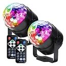 Party lights Disco Ball WINSAFE LED Strobe Lights Sound Activated, RBG Disco lights,Portable 7 Modes Stage Light for Home Room Dance Parties Birthday Bar Karaoke Xmas Wedding Show Club Pub with Remote