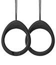 Ringke Finger Ring Strap Silicone Smartphone Grip Lanyard Holder [2 Pack] with Anti-Slip Mount Function Compatible with Phone Cases, Keys, Cameras, and More - Black & Black