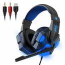 CUFFIE GAMING CUFFIE PER XBOX ONE PS4 PS5 NINTENDO SWITCH PC MICROFONO LED 3,5MM