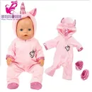Baby Puppen Kleidung 43cm Geboren Baby Puppe Pelz Einhorn Outfit Set für 40cm Reborn Baby Puppe