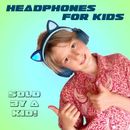 NEW Kids Cat Ear Headphones LED Bluetooth Wired Heavy Bass Stereo Adults too!