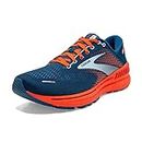 Brooks Men's Adrenaline GTS 22 Supportive Running Shoe - Blue/Light Blue/Orange - 14 Medium