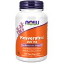 NOW Foods Natural Resveratrol 200 mg 120 cápsulas vegetales, colesterol, salud del corazón