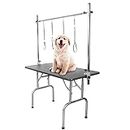 Grooming Table Holder, Safe Stainless Steel Pet Grooming Table Arm, Table for Dog Cat Beauty Desk Pet Grooming (1.1m Table Bracket)