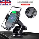 Automatic Clamping 30W Wireless Car Charger Fast Charging Mount Phone Holder UK