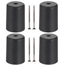 OwnMy 4PCS 3 Inch Plastic Furniture Legs Screw-in Plastic Sofa Legs Couch Legs Couch Feet Replacement Kit, Plastic Furniture Corner Legs Cylinder Chair Legs Coffee Table Legs Cabinet Legs Bed Risers