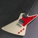 Adult Cream Color Mahogany Body Electric Guitar 6 Strings HH Pickups Red