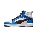 PUMA Rebound V6 MID JR Sneaker, White Black-Racing Blue, 36 EU