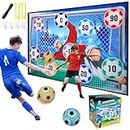 VATOS Football Ball Game Set for Kids, Indoor Outdoor Backyard Toss Football Goal Game with Velcro Balls, Foldable Flannel Goals, Birthday Easter Gift for 3 4 5 6 7 8 Year Old Boys Girls Sport Toy