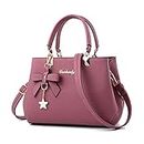 Dreubea Womens Handbag Tote Shoulder Purse Leather Crossbody Bag Rubber Pink