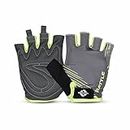 Nivia Rattle Sports Gloves Finger Cut Design Used for Gym Workouts, Weight Lifting, Exercise, Pull-Up, Crossfit, Cycling, Fitness, and Training with Good Grip and Soft Padding (Size - Medium, Grey)