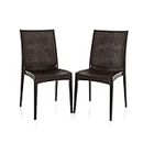 Varmora Designer Chair Set of 2 (Club - Brown)