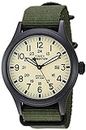 Timex Mens TW4B15500 Expedition Scout 40mm Green/Black/Cream Nylon Slip-Thru Strap Watch