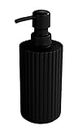 Allstar, Dispenser di sapone liquido Minas nero – capacità: 0,28 l, polipropilene, 7 x 18 x 7 cm, colore nero,