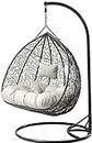GSD Hanging Cocoon Egg Chair Garden Swing Hammock Removable Luxury Cushions! Single or Double (Double)