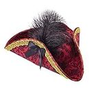 Bristol Novelty Chapeau de pirate rouge pour femme (1 pièce) – Couvre-chef authentique, parfait pour les fêtes, les reconstitutions, la journée mondiale du livre, les festivals, et plus encore