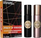 Prey & Touch Couple 0.34 Fl. Oz + 0.34 Fl. Oz Pheromone for Men&Women Pheromone Perfume Ultra Strong For Him & For Her