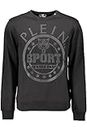 Philipp Plein Sport Maglione nero con logo rotondo, Nero, XL