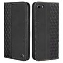 CXTCASE Case for iPhone SE 2022/2020.iPhone 7/8, Shockproof PU Leather Flip Folio Cover with Card Slots, Magnetic Wallet Case for iPhone SE 2022/SE 2020, Black