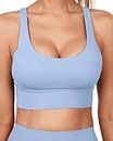 Grace Form Strappy Sports Bra for Women, Yoga Bra, Medium Support Push Up Athletic Running Sports Bra Women Workout Top