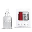 Überlube Home and Travel Bundle | Red Travel Lube Kit Latex-Safe Natural Silicone Lube with Vitamin E, Unscented, Flavorless, Zero Residue, Works Underwater - 55ml + 15ml Red Kit