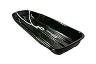 Avalanche Brands | Classic 48" Downhill Toboggan Snow Sled | Black | Fit for 2 Riders