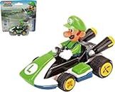 Carrera Pull & Speed 15818405 Official Licensed Kids Mario Kart Toy Car Pull Back Vehicle for Ages 3 and Up - Luigi