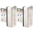 Door Lock for Extra Home Security & Protection (2-Pack) - Child Proof and Easy to Install Door Latch Device, 3” Stop, Aluminum Construction, Satin Nickel Door Locks