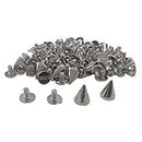 Trimming Shop Cone Studs with Screwback for Leather Crafts, Decorative Fashion Accessories, Clothing, Bags, Punk and Goth Accessory (7mm x 10mm, Silver, 50pcs)
