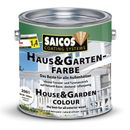 34€/L Saicos Haus-und Gartenfarbe 5 L Fassade Garten-Farbe deckend Weiß 