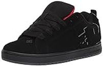 DC Men's Court Graffik Casual Low Top Skate Shoe Sneaker, Black/Red, 10 UK