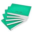 Ashton and Wright Revision Cards Book - Gummed Spine - 14.9 x 10.8cm - 50 Sheets - Green Mottled Cover - Pack of 5