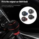 Shift Knob Gear Universal Leather Speed Manual Shifter Lever Stick Black UK C4Y6