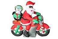 Inflatable Father Christmas Santa on a Motorbike With LED Lights 1.5M Wide- Indoor or Outdoors - NOW REDUCED!!