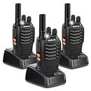 Retevis H777 Walkie Talkies Rechargeable, 2 Way Radios, Portable FRS Two-Way Radios, Short Antenna, LED Flashlight, for Adults Family Outdoor (3 Pack)