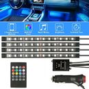 LED Color light strip for Cars Inside Lighting interior Accessories Glow 16 RGB