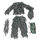 LIDCOM Abbigliamento Camouflage 3D | Tuta Ghillie Caccia in giungla - Ghillie Suit per Uomo Donna Unisex Abbigliamento Camouflage 3D Foglia per la Caccia