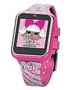 Accutime L.O.L. Surprise! Touchscreen Interactive Smartwatch for Kids, Pink Striped, 40mm, Modern