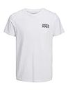 JACK & JONES Herren Jjecorp Logo Tee O-Neck Noos T-Shirt, White/Fit:Slim/Small Print/Black, L EU