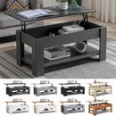 Coffee Table With Storage Lift Top Up Drawer Shelf Wooden Living Room Furniture