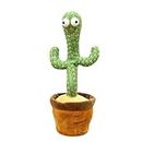 GRAPHENE Dancing Cactus Talking Plush Toy with Wriggle & Singing Recording Repeat What You Say Funny Education Toys for Babies Children Playing