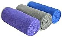 Sinland Microfiber Gym Towels Sports Fitness Workout Sweat Towel Super Soft and Absorbent 3 Pack 40cmx80cm