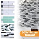 1-50pcs Mosaic Self-Adhesive Tile Wall Stickers Bathroom Kitchen Home Decor
