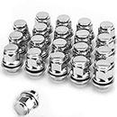 SNUNGPHIR KSP 20PC 12x1.5 Thread Pitch, Hex 13/16'' (21mm) Chrome mag Style Lug Nuts with Washer Closed End for Factory Aluminum Wheels, OE Lug Nuts