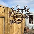 Art de métal rouillé,Décor de Jardin de Ruche d'abeille en métal/Cadeau de Jardin de Ruche en métal/décoration à la Maison de Miel