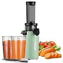Mini Compact Juicer Machines, SOVIDER Small Cold Press Juicer Easy to Clean, Portable Slow Masticating Juicer with Reverse Function Brush Cups, Space-Saving Juice Extractor for Vegetable and Fruit