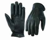 MENS DRIVING GLOVES UNLINED TOP QUALITY SOFT GENUINE REAL LEATHER GOATSKIN BLACK