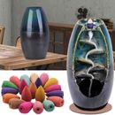 Incense Holder Waterfall Burner Ceramic with 100 Cones for Aromatherapy Ornament